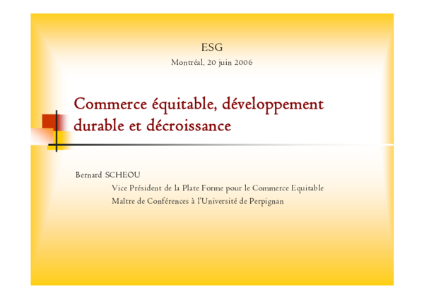 décroissance et développement durable